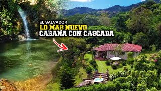 Lo más Nuevo EN EL SALVADOR Nueva cabaña dentro de un beneficio de café con cascada en Jayaque [upl. by Blackington]