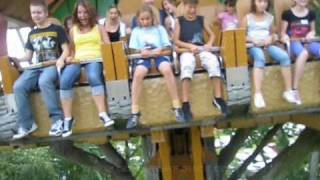 Doppelter Donnerbalken drop tower onride POV Erlebnispark Tripsdrill Germany [upl. by Arrakat407]