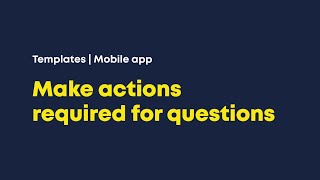 SafetyCulture formerly iAuditor  Make Actions Required for Questions on Mobile [upl. by Alohcin516]