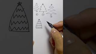 Drawing 30 types of Christmas trees christmas drawing tree [upl. by Nnanerak]