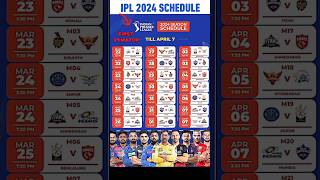 IPL 2024 Schedule ipl2024 [upl. by Lyrak159]