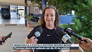 Rematrícula na Escola Antônia Moura Muniz em Juína segue até sextafeira dia 25 de outubro [upl. by Isis]