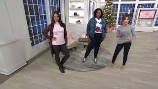 Denim amp Co quotHow Timelessquot 4 Pocket Denim Jeggings on QVC [upl. by Nirak]