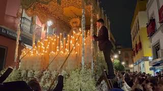 Costaleros shift change Holy Week procession Seville 2024 [upl. by Adnaerb853]