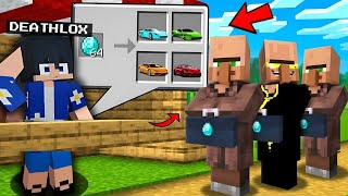 Selling SUPER CARS TO VILLAGER IN MINECRAFT [upl. by Gladstone]