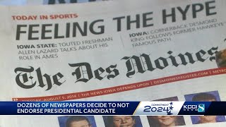 Des Moines Register ends tradition of endorsing presidential candidates Heres why [upl. by Anabal412]