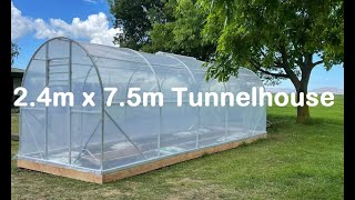 Tunnelhouse 24m x 75m Redpath Greenhouse for the home NZ made [upl. by Derfla312]