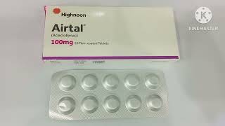 Airtal 100mg Tablet Uses in Urdu Airtal Tablet 100mg Uses Airtal Tablet Side Effects Aceclofenac [upl. by Meid]