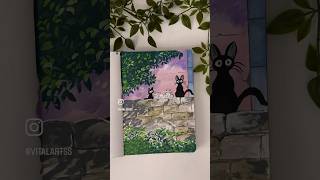 Guess the Ghibli movie aesthetic studioghibli gouache youtubeshorts shortsvideo [upl. by Marteena]