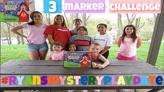 Ryans Mystery Playdate 3 Marker Challenge Cousin Edition [upl. by Nance1]