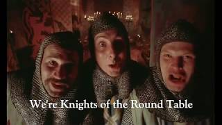 Camelot Knights of the Round Table Monty Python and the Holy Grail with Lyrics [upl. by Nesbitt]