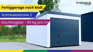 Garage von Baudiscount mit Sektionaltor  die Fertiggarage in Modulbauweise zum selber aufbauen [upl. by Blackwell]