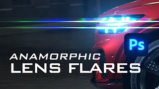 Anamorphic lens flares in Photoshop using Oniric plugin [upl. by Bree734]