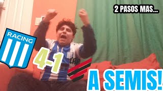 Racing 4  Atlético Paranaense 1 2  Copa Sudamericana 2024 Vuelta  REACCIÓN DE UN HINCHA [upl. by Dlopoel]