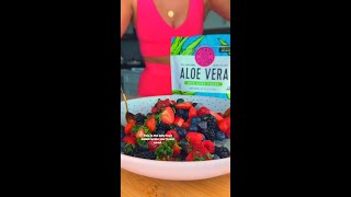 Fruit Salad Upgrade with Aloe Vera 🌿 Enjoy the benefits without the hassle 💪🍓 AloeVera [upl. by Ceevah]