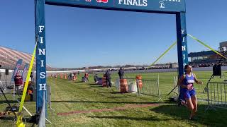 See Division 4 AllState girls cross the finish line at 2024 MHSAA LP cross country finals [upl. by Nwotna]