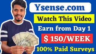 How To Earn Money Online  ysense how to earn  ysense par paise kaise kamaye ysense earnmoney [upl. by Riley]