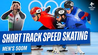 Short Track Speed Skating  Mens 500m QuarterSemiFinal  Full Replay  Beijing2022 [upl. by Fannie277]