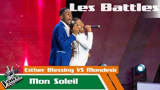 Esther Blessing VS Mondesir  Mon Soleil  Les Battles  The Voice Afrique Francophone CIV [upl. by Asirak]