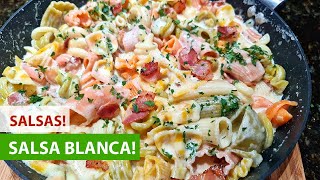 Como hacer SALSA BLANCA para PASTA 🍝🥛 CREMOSA  SALSAS PARA PASTAS [upl. by Ihsoyim]