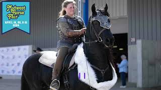 Watch Magnificent Friesian Cross Horses at Midwest Horse Fair [upl. by Yecam895]