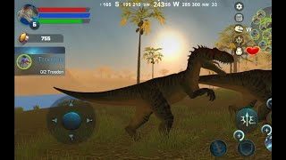 DINOSAURS Allosaurus vs Spinosaurus and Dimetrodon in the game Allosaurus Simulator  Part 3 [upl. by Sewoll]