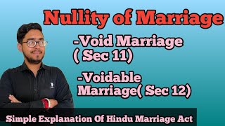 Nullity of marriage law relating to nullity of marriage Hindu marriage act lawwithtwins [upl. by Aeli]