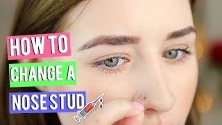 How To Put In amp Take Out A Nose Stud [upl. by Yruj]