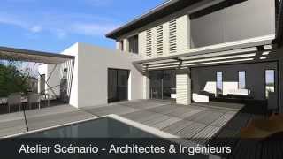 Maison contemporaine mix toit terrasse et tuiles toulouse [upl. by Perr732]