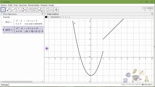 Como graficar funciones a trozos en Geogebra [upl. by Belvia]