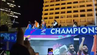 India Cricket Teams Victory Parade Marine Drive to Wankhede Stadium MumbaiT20 World Cup Champions [upl. by Aimak361]