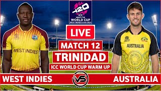 ICC T20 World Cup Warm Up Live Australia vs West Indies Live  AUS vs WI Live Scores amp Commentary [upl. by Hagi804]