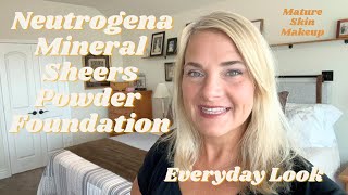 Neutrogena Mineral Sheers Powder Foundation  Everyday Look for Mature Skin [upl. by Hilario]