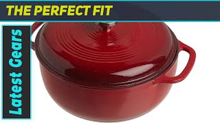 Lodge Enameled Cast Iron Dutch Oven Best BudgetFriendly Choice for Home Cooks [upl. by Olihs]