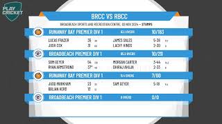 Broadbeach Premier Div 1 v Runaway Bay Premier Div 1 [upl. by Zurheide]