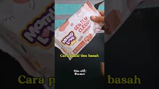 Cara pakai tisubasah baby mamylove fyp shorts [upl. by Belldas]