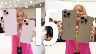 Hands on with NEW iPhone 15 and 15 Pros [upl. by Joyan883]