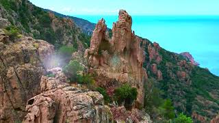 Les Calanques de Piana True Sorry la Corse vue du ciel  les richesses du patrimoine naturel Corse [upl. by Darsie]