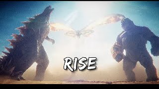 Godzilla x Kong The New Empire Music Video •Rise• Skillet [upl. by Eimrots]