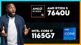 AMD Ryzen 5 7640U vs Intel Core i7 1165G7 Comparison [upl. by Moreland]