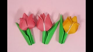 Origami Tulip 摺紙鬱金香 [upl. by Timrek746]