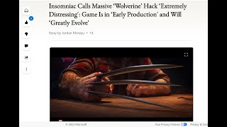 Insomniac Games Leaked Playable Wolverine Build Leaked Along With Private Data [upl. by Dnaltiac]