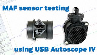 USB Autoscope HFM5 AMM Air Mass Meter testing [upl. by Ruhnke]