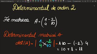 Determinantul de ordin 2 clasa a 11 a Exercitii TeorieInvata Matematica UsorMeditatii OnlineBac [upl. by Tengler]