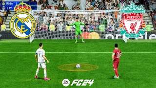 FC 24  REAL MADRID VS LIVERPOOL  UCL FINAL  RONALDO VS MESSI  PENALTY SHOOTOUT  PS5 [upl. by Ahtenak]