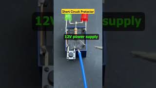 How to make short circuit protector Using 12v relay bldcmotor experiment shorts [upl. by Airitac]