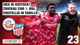 Sieg in Rostock Zwickau zum 1 Mal einstellig in Tabelle Hansa  FSV  Regionalliga Nordost [upl. by Novihc]