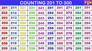 counting 201 to 300  Math counting 201 to 300  counting numbers 201 to 300  Pronounce Numbers [upl. by Clance]