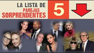 5 parejas de Hollywood sorprendentes [upl. by Putnem]