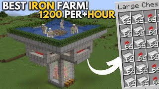 Minecraft Best IRON Farm in 121 NEW DESIGN Java and Bedrock [upl. by Arinaid]